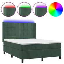 Boxspring Met Matras En Led Fluweel 140 x 190 cm