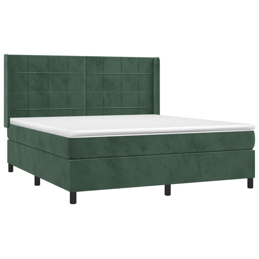Boxspring Met Matras En Led Fluweel 160 x 200 cm