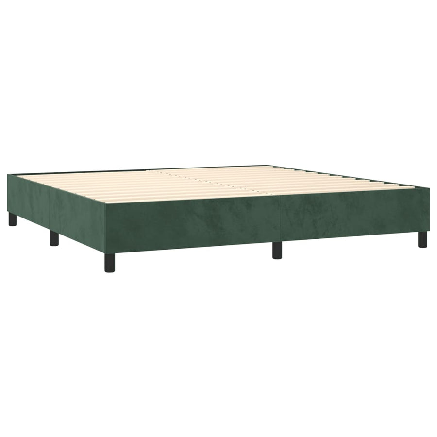 Boxspring Met Matras En Led Fluweel 200 x 200 cm