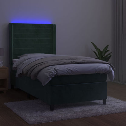 Boxspring Met Matras En Led Fluweel 100 x 200 cm