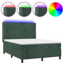 Boxspring Met Matras En Led Fluweel 140 x 200 cm