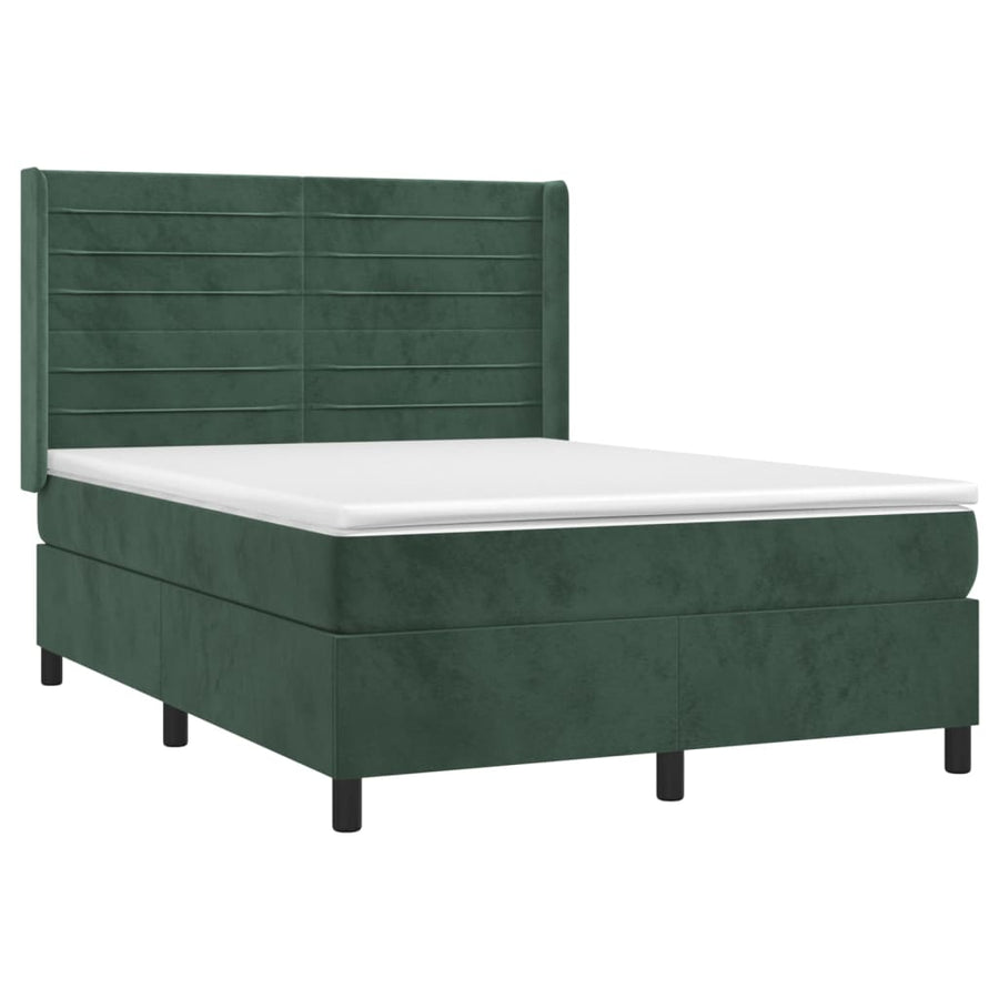 Boxspring Met Matras En Led Fluweel 140 x 200 cm