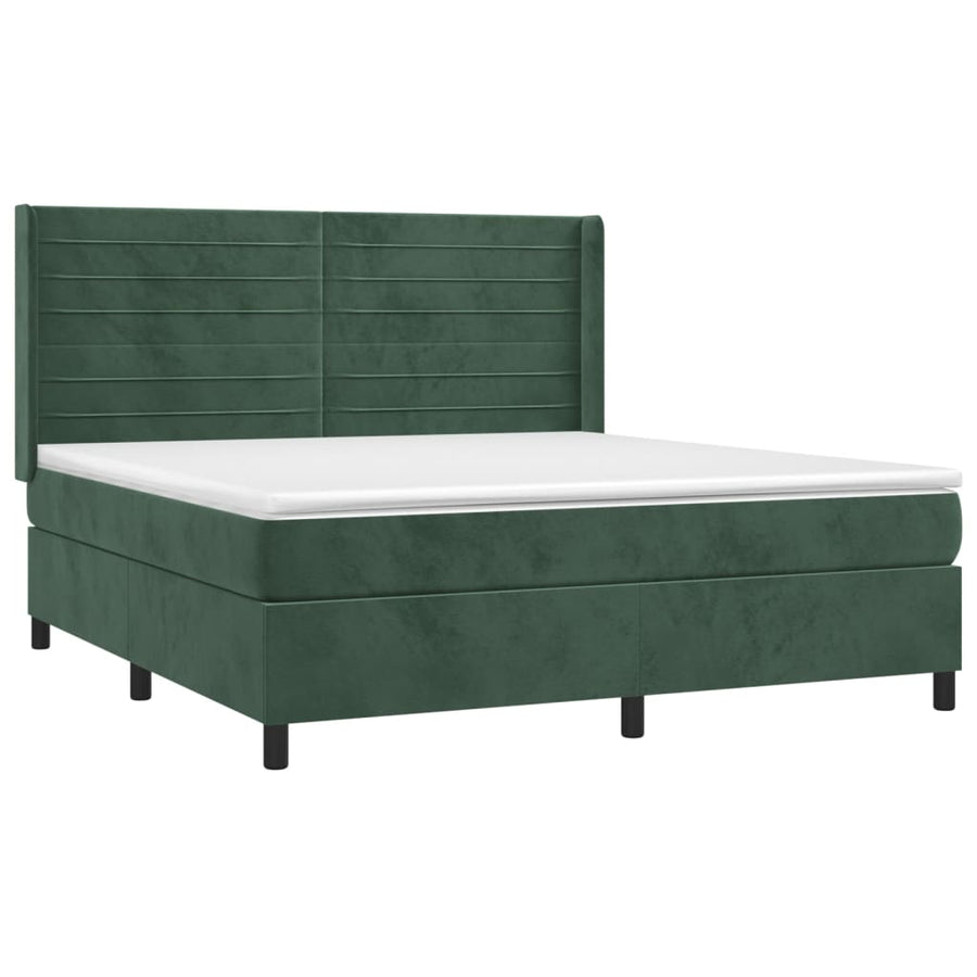 Boxspring Met Matras En Led Fluweel 160 x 200 cm