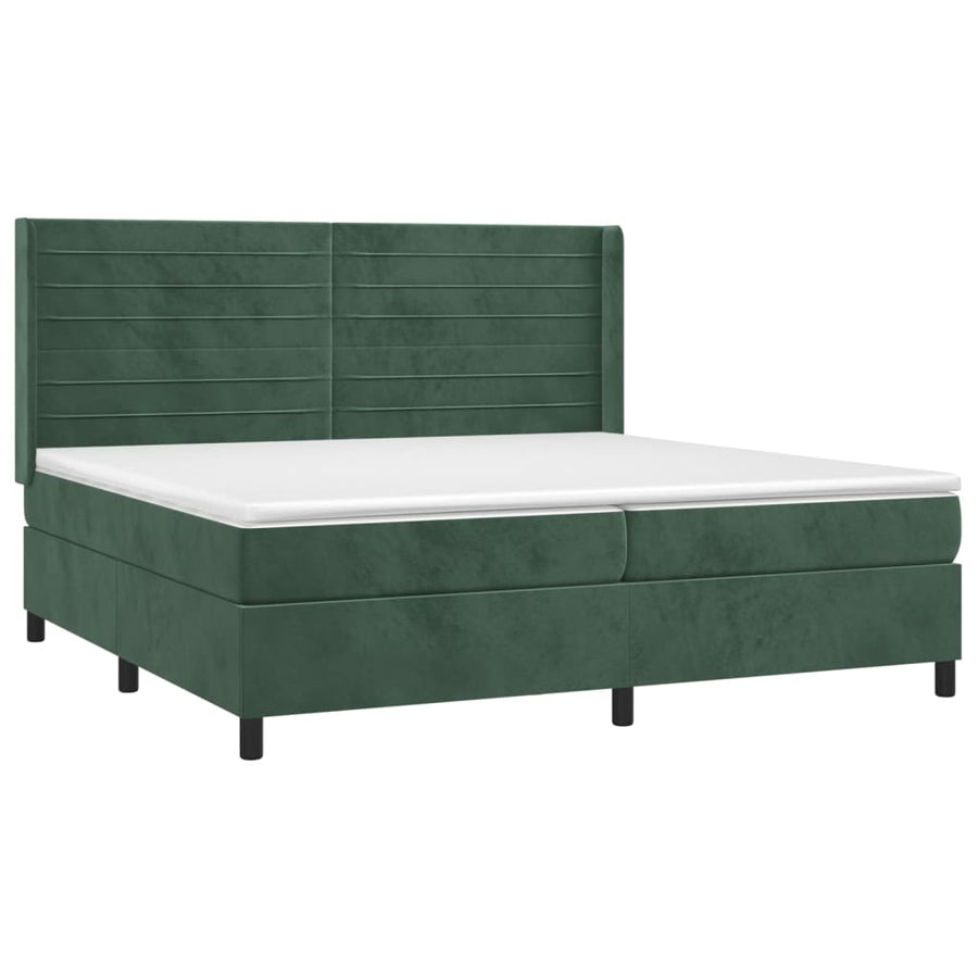 Boxspring Met Matras En Led Fluweel 200 x 200 cm
