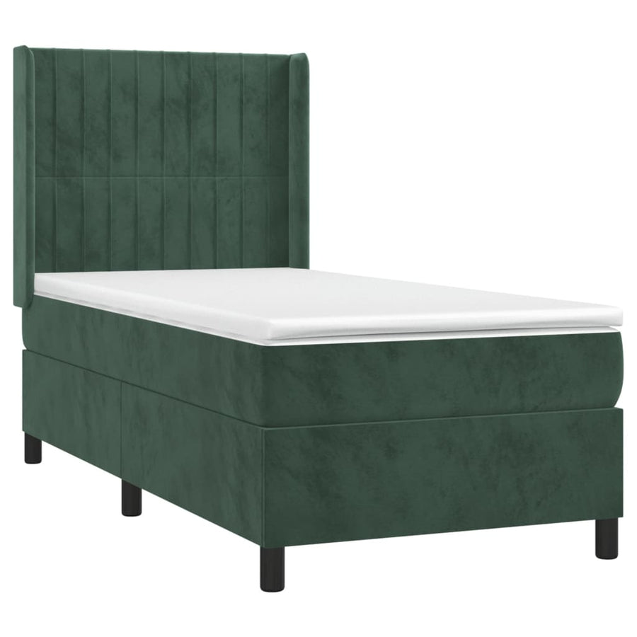 Boxspring Met Matras En Led Fluweel 80 x 200 cm