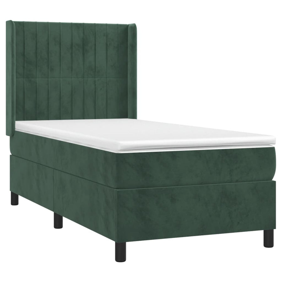 Boxspring Met Matras En Led Fluweel 100 x 200 cm