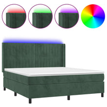 Boxspring Met Matras En Led Fluweel 160 x 200 cm