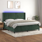 Boxspring met matras 200x200 cm groen fluweel