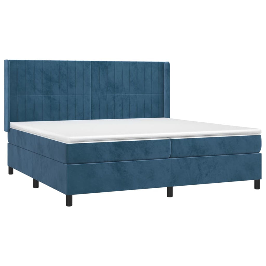 Boxspring Met Matras En Led Fluweel 200 x 200 cm
