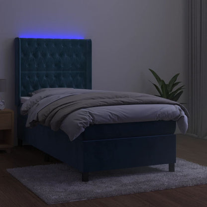 Boxspring Met Matras En Led Fluweel 90 x 200 cm