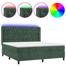 Boxspring Met Matras En Led Fluweel 180 x 200 cm