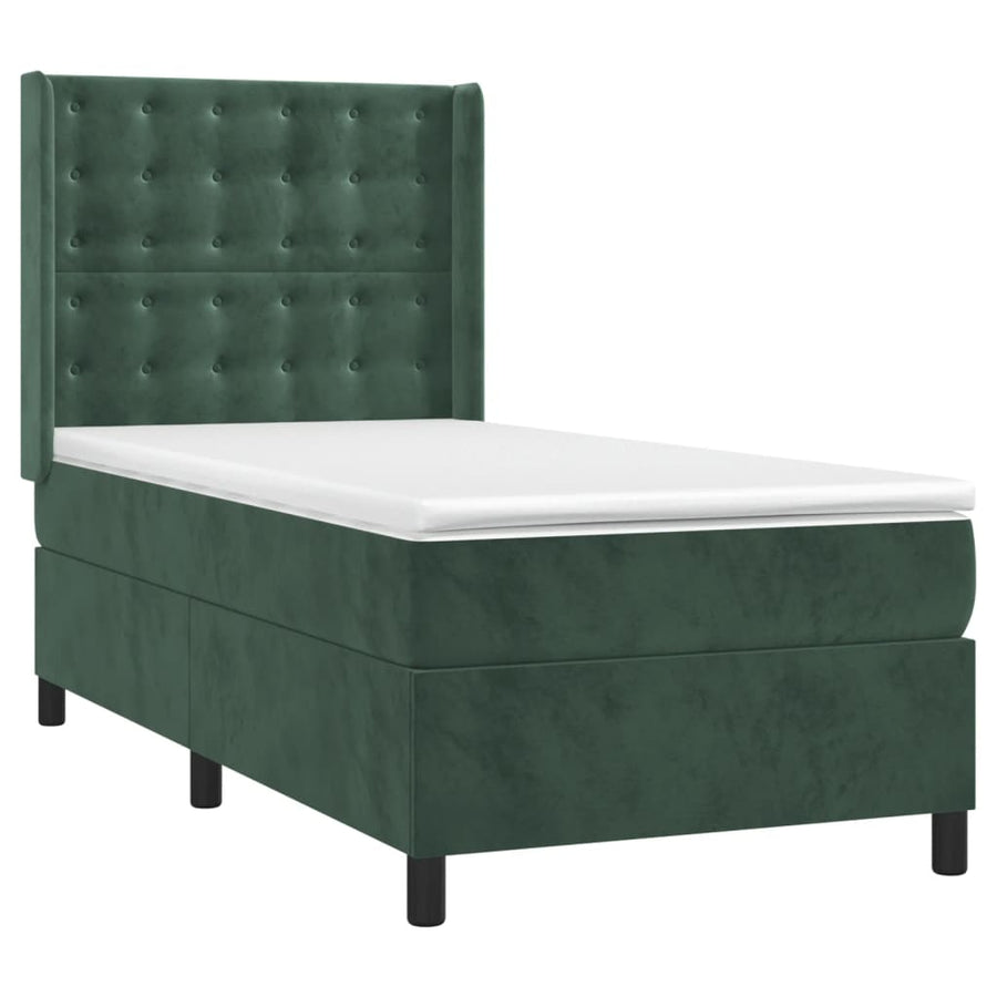 Boxspring Met Matras En Led Fluweel 90 x 190 cm