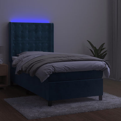 Boxspring Met Matras En Led Fluweel 90 x 190 cm
