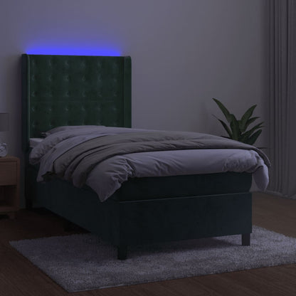 Boxspring Met Matras En Led Fluweel 100 x 200 cm