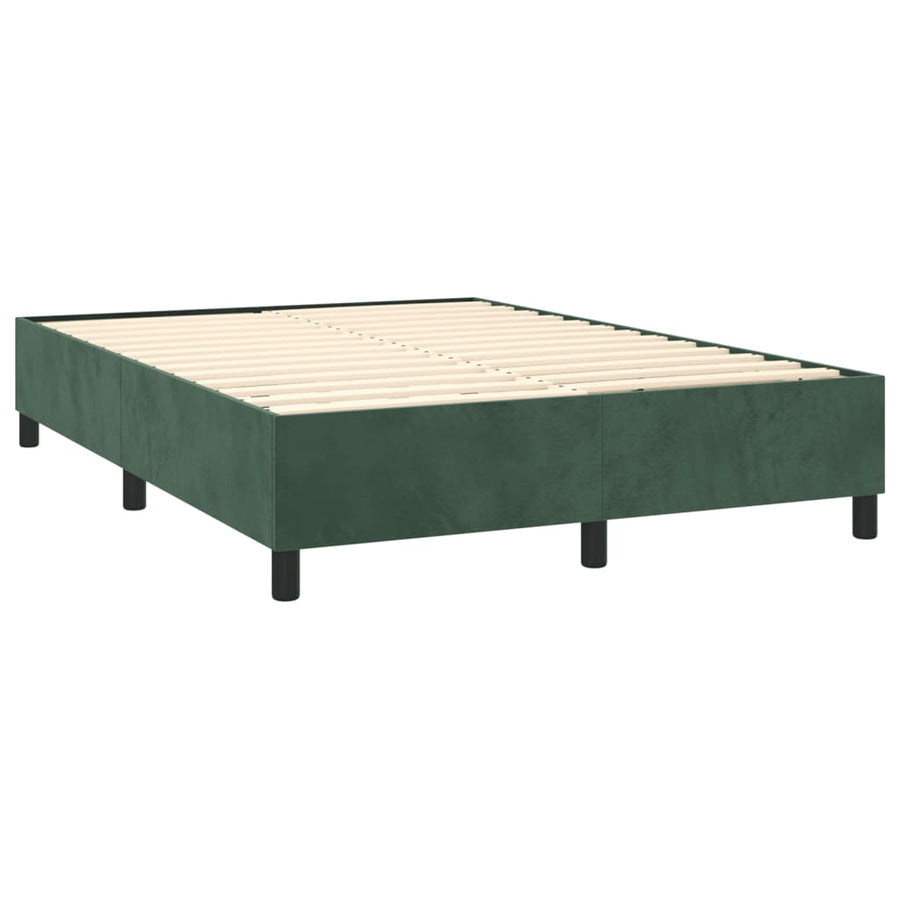 Boxspring Met Matras En Led Fluweel 140 x 190 cm