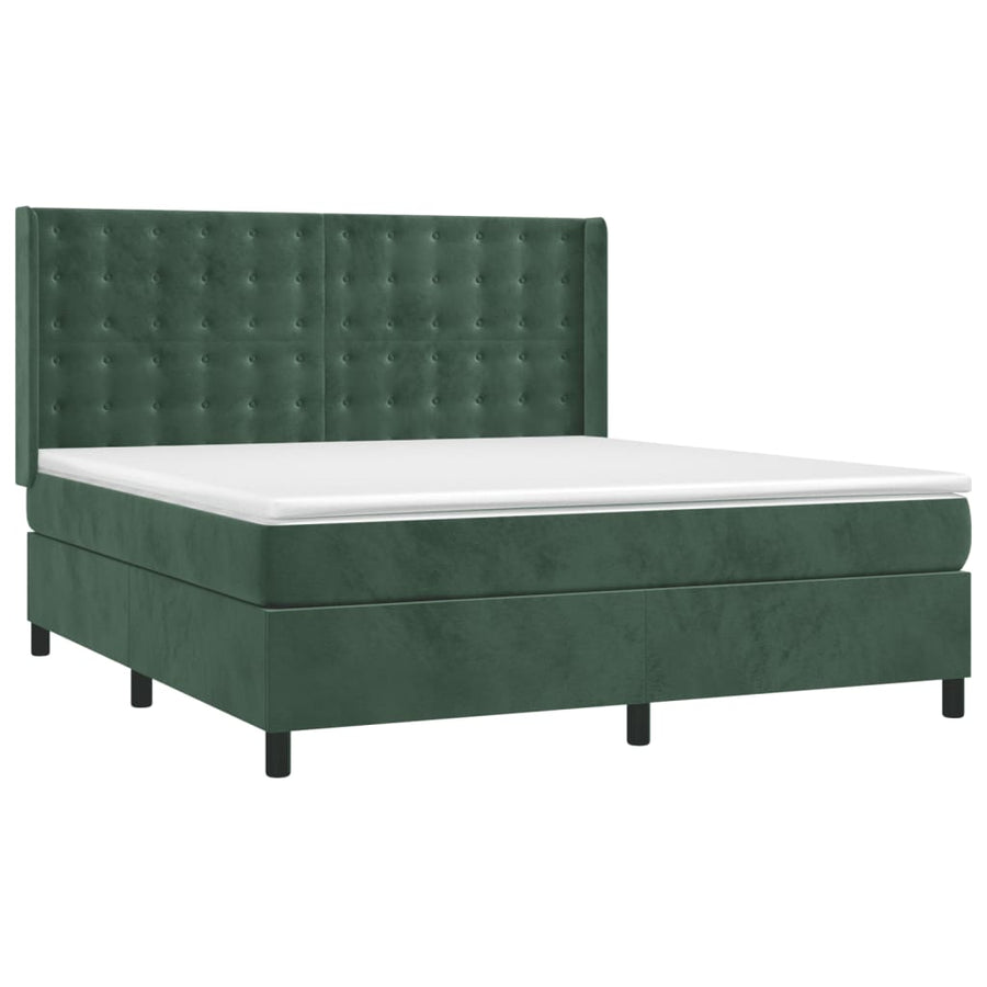 Boxspring Met Matras En Led Fluweel 180 x 200 cm