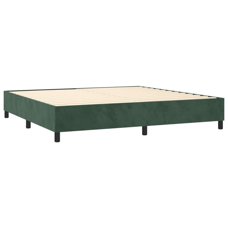Boxspring Met Matras En Led Fluweel 200 x 200 cm