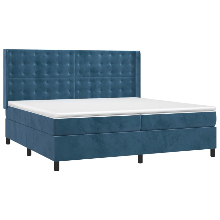 Boxspring Met Matras En Led Fluweel 200 x 200 cm