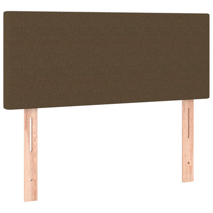 Boxspring Met Matras En Led Stof Donkerbruin 100 x 200 cm Effen ontwerp