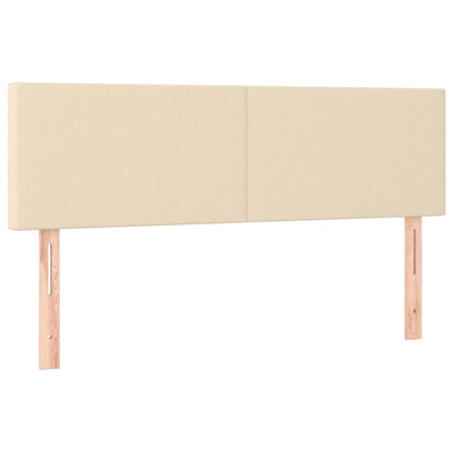 Boxspring met matras en LED stof crèmekleurig 140x190 cm 140 x 190 cm Crème