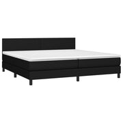 Boxspring met matras en LED 200x200 cm zwart