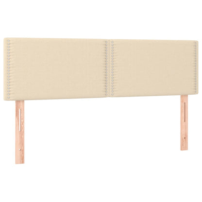 Boxspring met matras en LED stof crèmekleurig 140x200 cm 140 x 200 cm Crème
