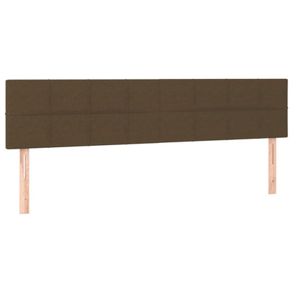 Boxspring met matras en LED stof donkerbruin 160x200 cm