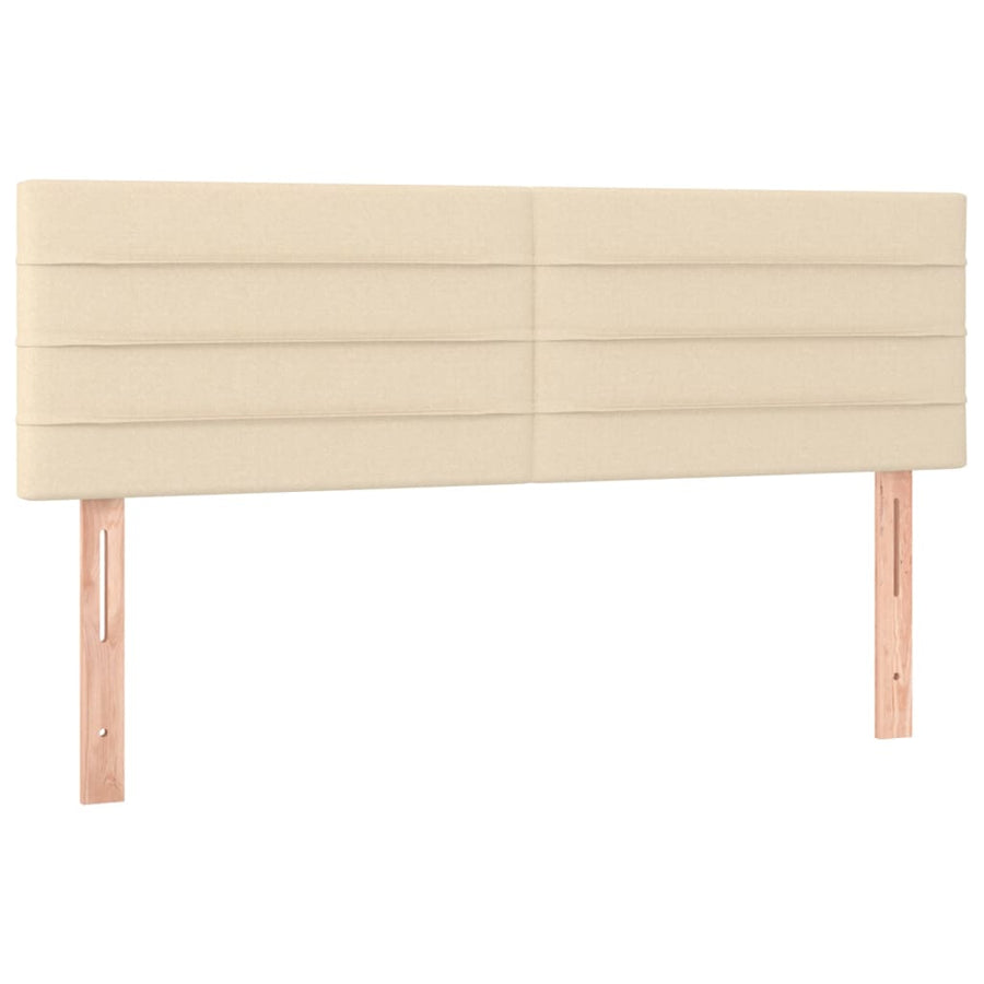 Boxspring met matras en LED stof crèmekleurig 140x200 cm 140 x 200 cm Crème