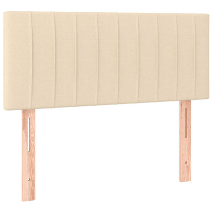 Boxspring met matras en LED stof crèmekleurig 80x200 cm 80 x 200 cm Crème
