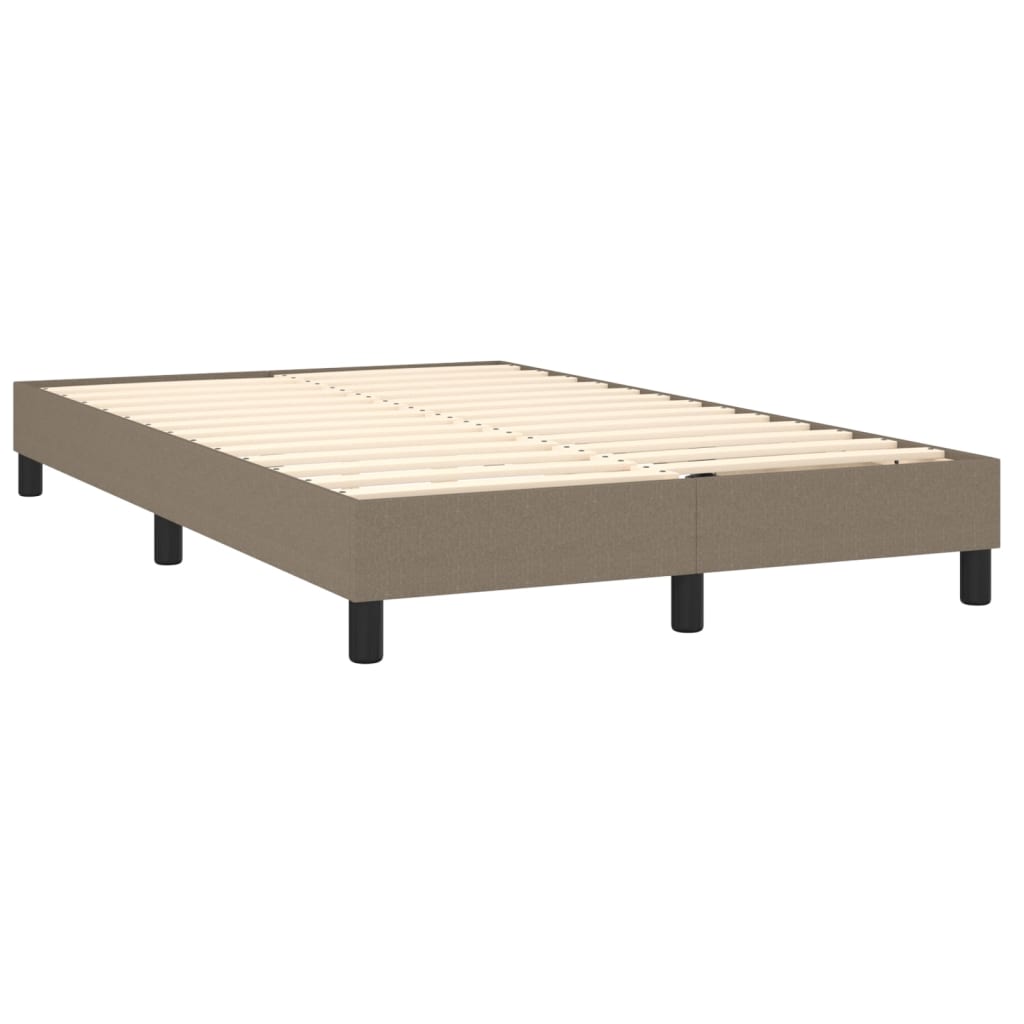 Boxspring met matras en LED stof taupe 120x200 cm 120 x 200 cm Taupe