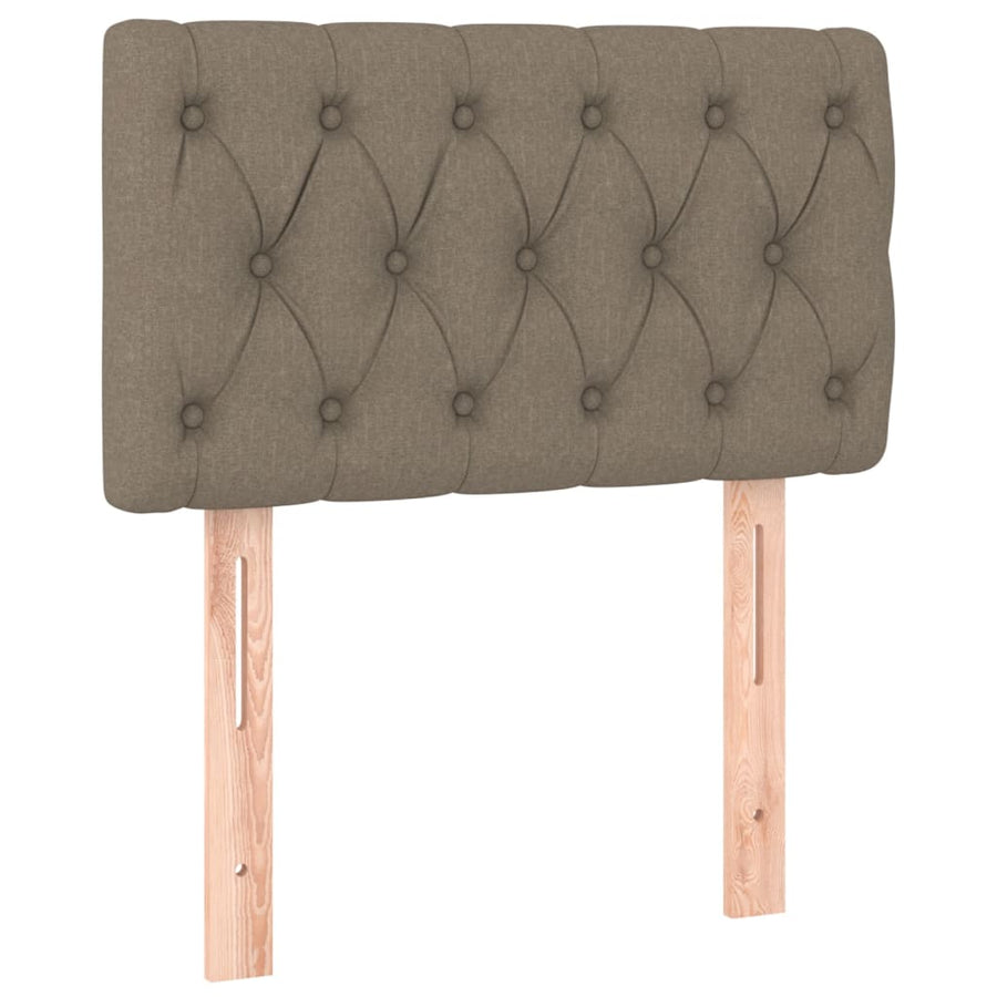 Boxspring met matras en LED stof taupe 80x200 cm 80 x 200 cm Taupe