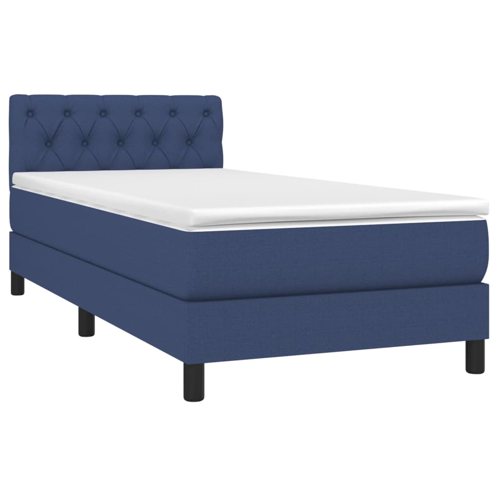 Boxspring Met Matras En Led Stof Blauw 80 x 200 cm Getuft ontwerp