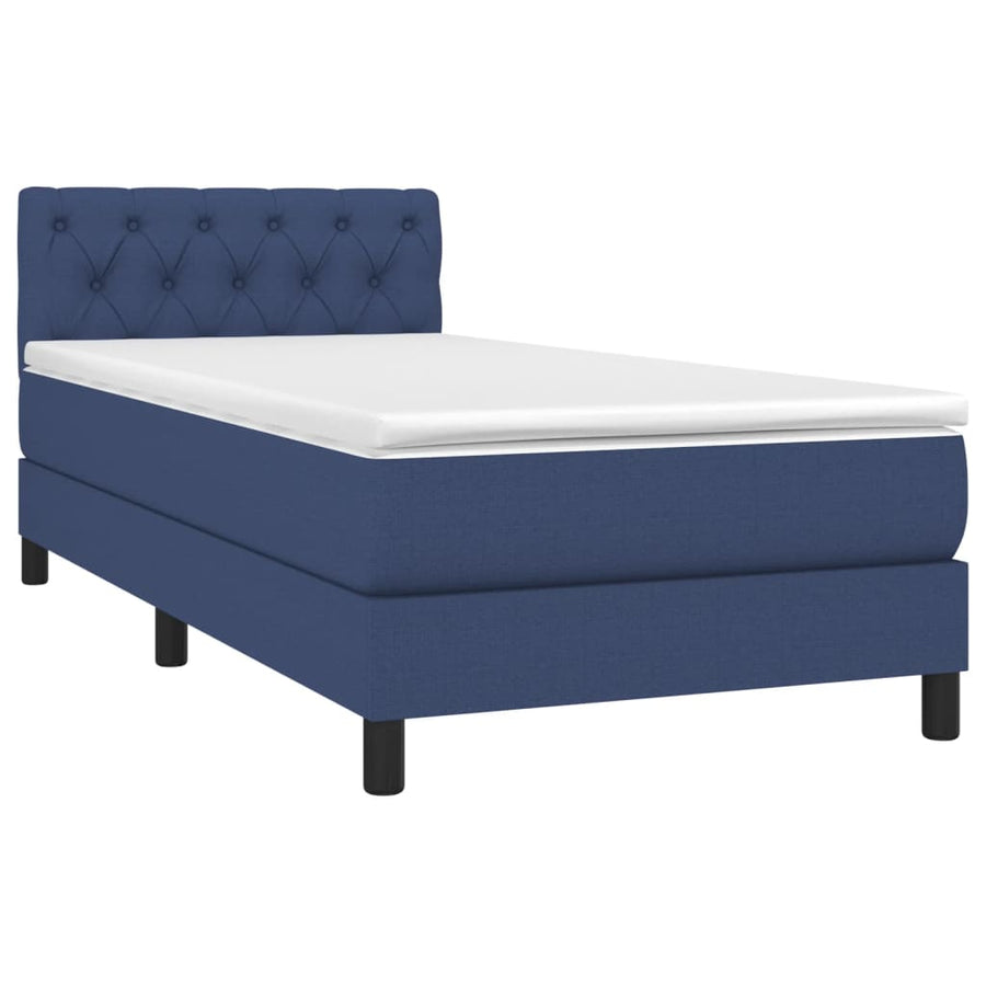 Boxspring Met Matras En Led Stof Blauw 80 x 200 cm Getuft ontwerp