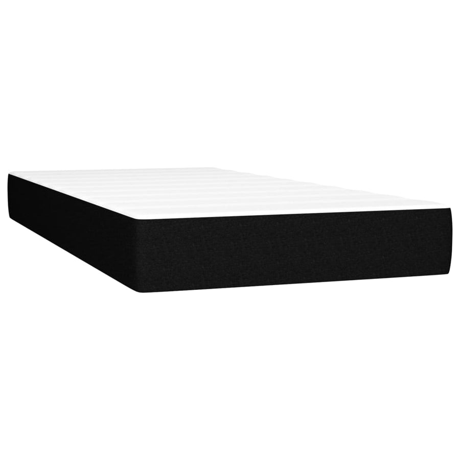 Boxspring Met Matras En Led Stof Zwart 90 x 200 cm Getuft ontwerp