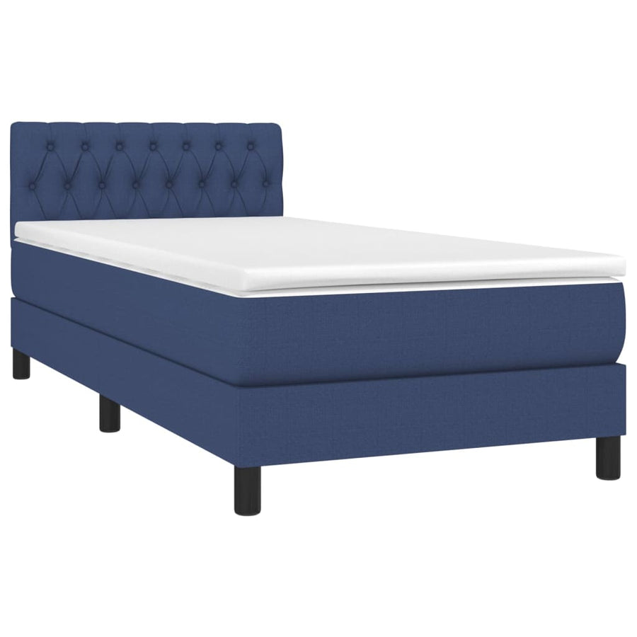 Boxspring Met Matras En Led Stof Blauw 90 x 200 cm Getuft ontwerp