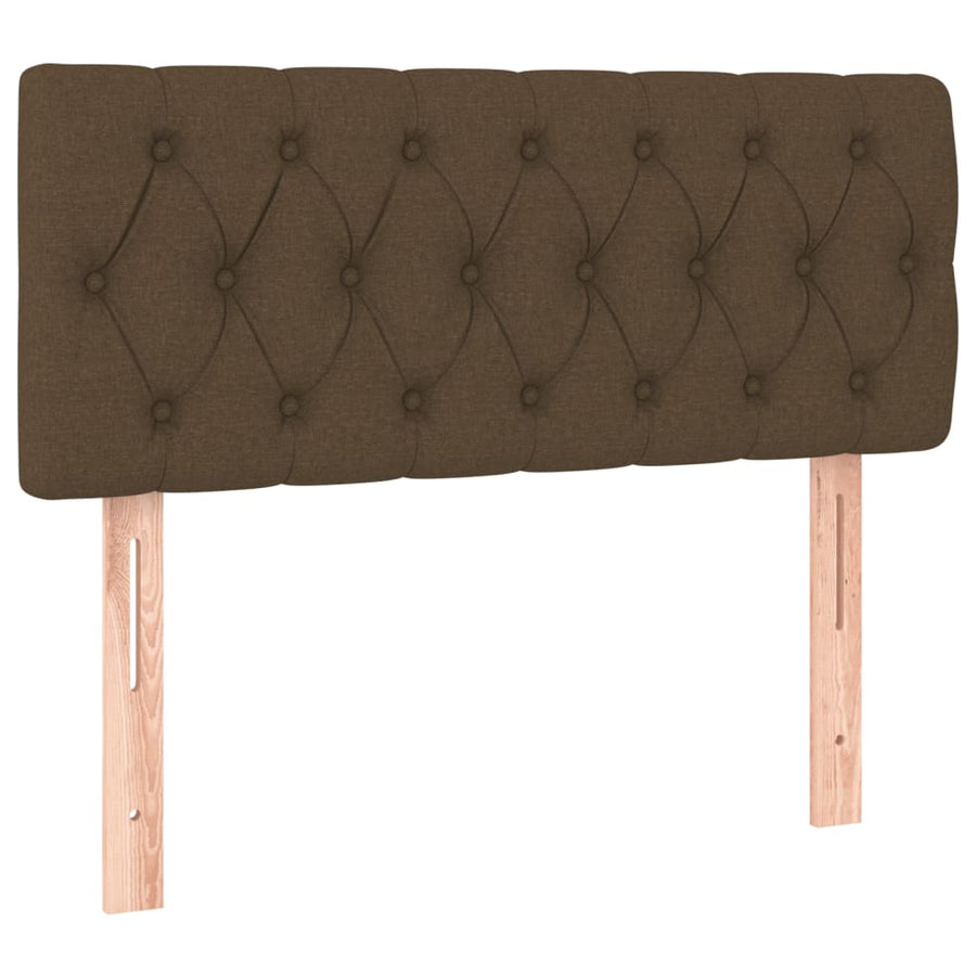 Boxspring Met Matras En Led Stof Donkerbruin 120 x 200 cm Getuft ontwerp