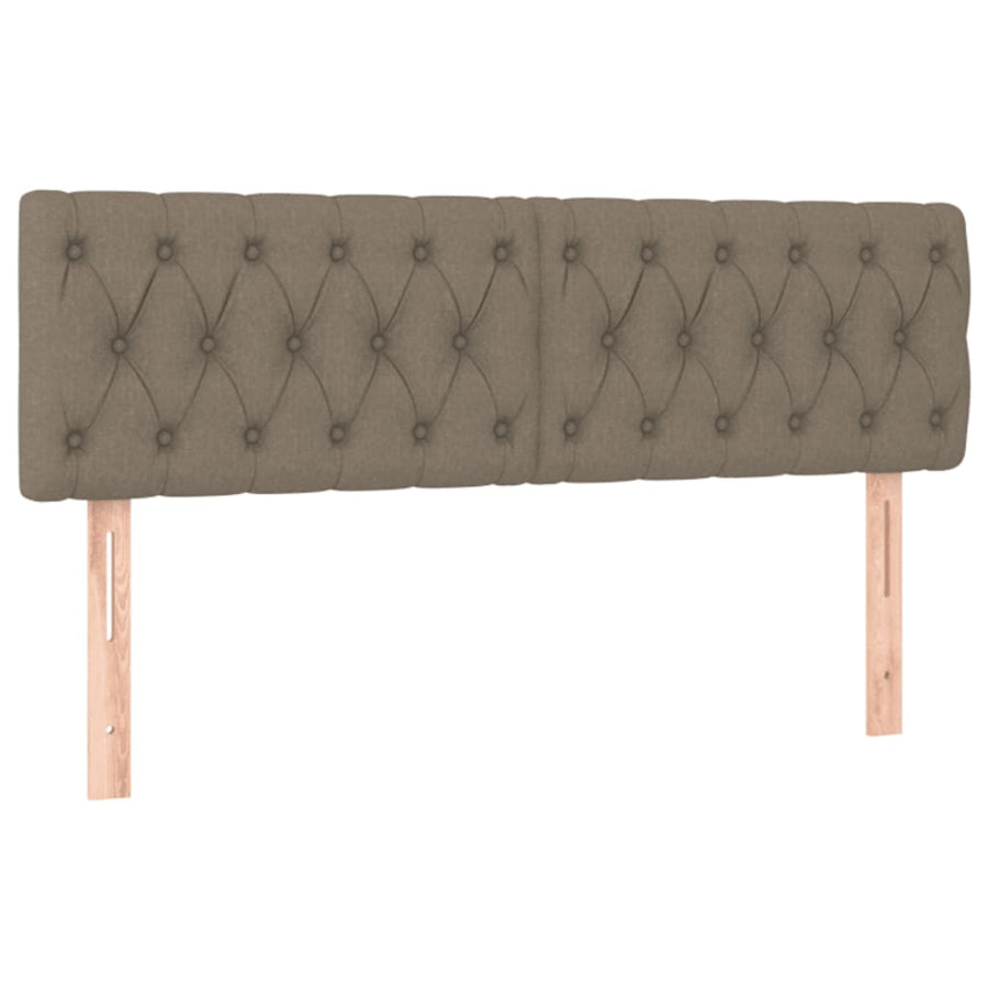 Boxspring Met Matras En Led Stof Taupe 140 x 190 cm Getuft ontwerp