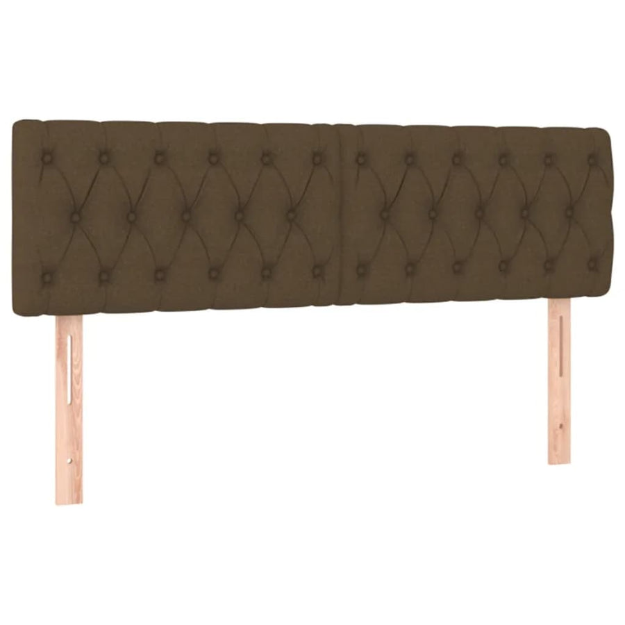Boxspring Met Matras En Led Stof Donkerbruin 140 x 200 cm Getuft ontwerp