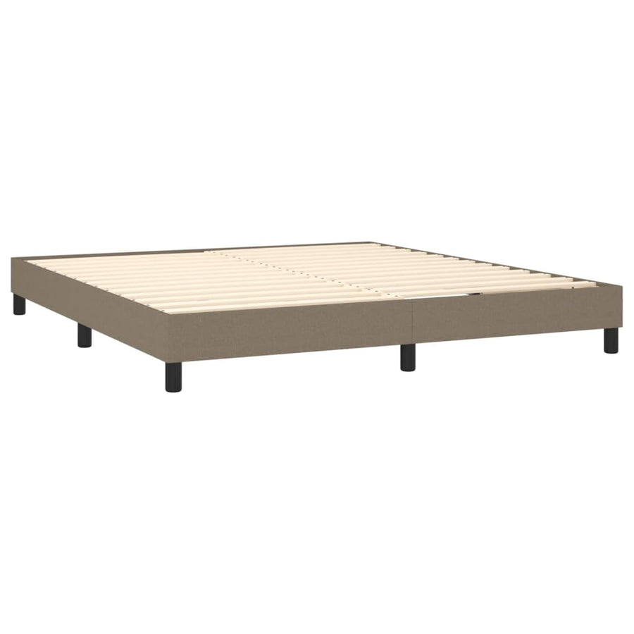 Boxspring Met Matras En Led Stof Taupe 160 x 200 cm Getuft ontwerp