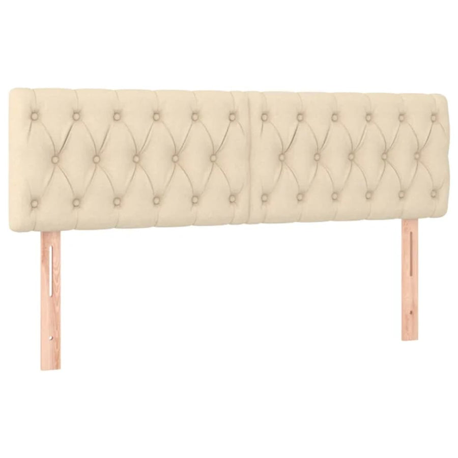 Boxspring met matras en LED stof crèmekleurig 160x200 cm 160 x 200 cm Getuft ontwerp