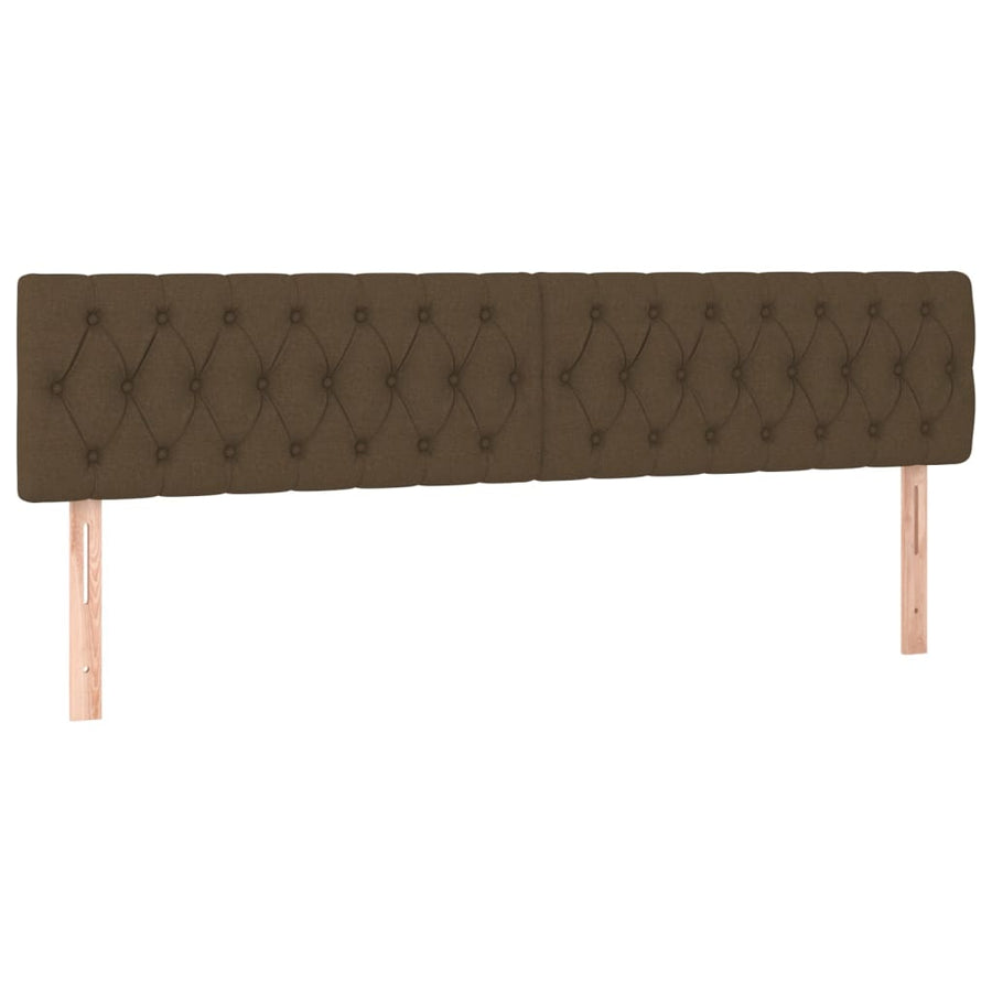 Boxspring Met Matras En Led Stof Donkerbruin 180X200 Cm
