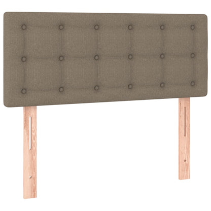 Boxspring Met Matras En Led Stof Taupe 100 x 200 cm Knopen