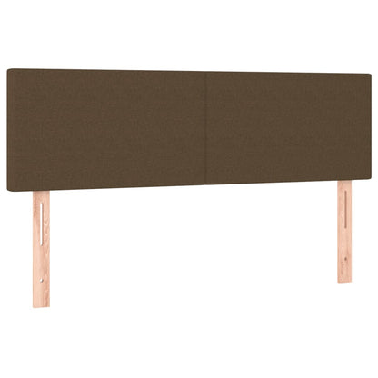Boxspring Met Matras En Led Stof Donkerbruin 140X200 Cm