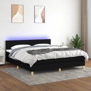 Boxspring met matras 180x200 cm zwart
