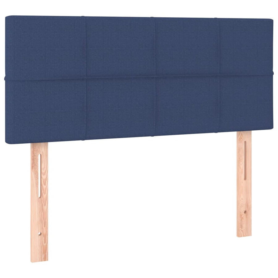 Boxspring met matras en LED stof blauw 80x200 cm 80 x 200 cm Blauw