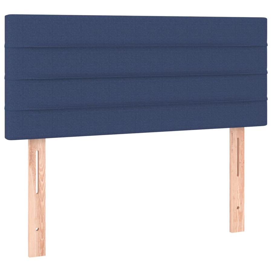 Boxspring met matras en LED stof blauw 100x200 cm 100 x 200 cm Blauw