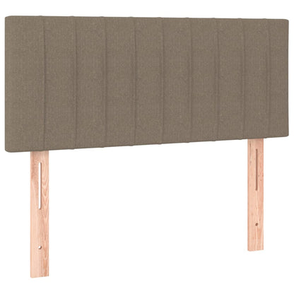 Boxspring met matras en LED stof taupe 80x200 cm 80 x 200 cm Verticale strepen