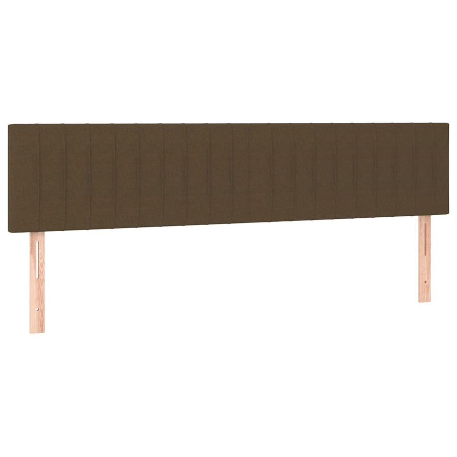 Boxspring met matras en LED stof donkerbruin 200x200 cm 200 x 200 cm Donkerbruin