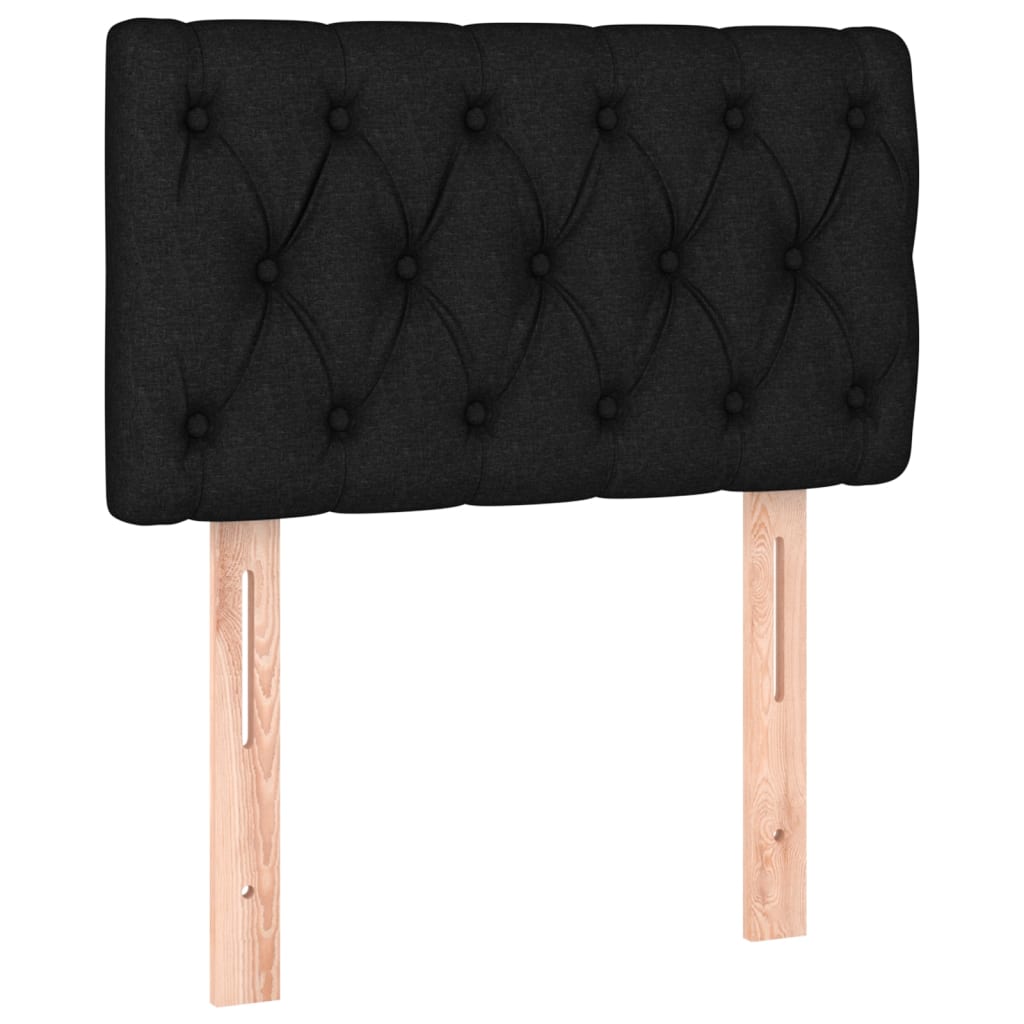 Boxspring met matras en LED stof zwart 80x200 cm 80 x 200 cm Zwart