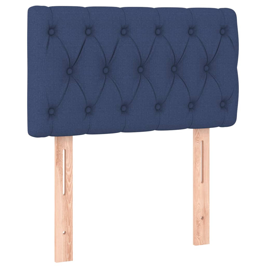 Boxspring met matras en LED stof blauw 80x200 cm 80 x 200 cm Getuft ontwerp